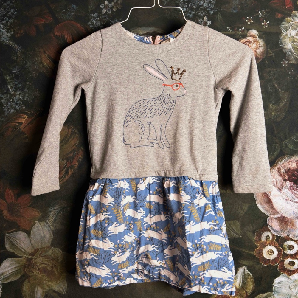 Mini Boden princess bunny (with glasses!) dress, size 7-8 years.